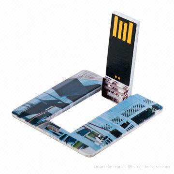 Mini card-shaped USB flash drives